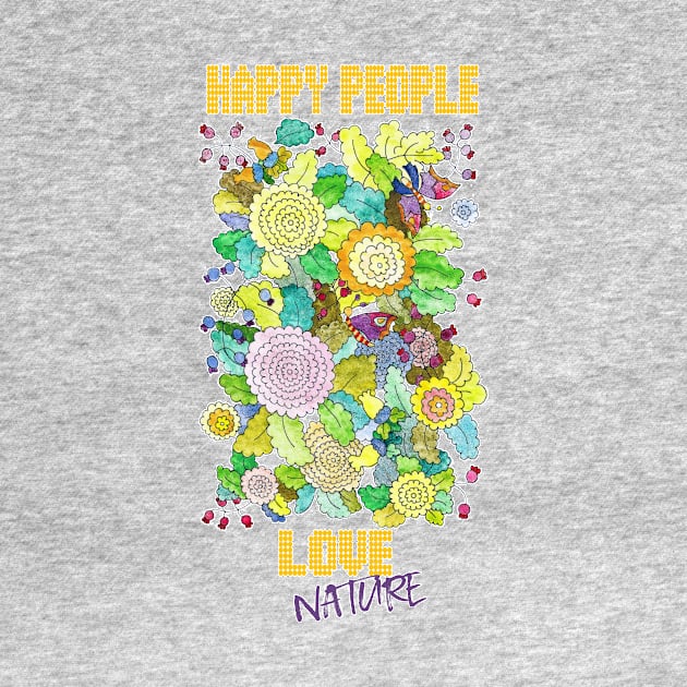 Happy people love nature by AgniArt